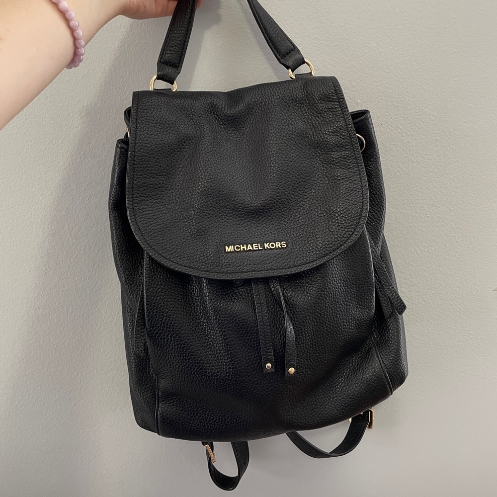 michael kors black backpack
